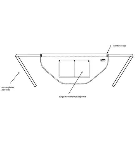 Dennys Wrap Over Waist Apron - BLK - ONE